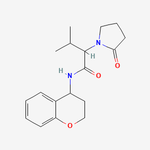 N-(3,4-dihydro-2H-chromen-4-yl)-3-methyl-2-(2-oxopyrrolidin-1-yl)butanamide