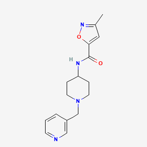 3-methyl-N-[1-(pyridin-3-ylmethyl)piperidin-4-yl]-1,2-oxazole-5-carboxamide