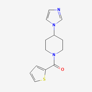 molecular formula C13H15N3OS B7329235 (4-Imidazol-1-ylpiperidin-1-yl)-thiophen-2-ylmethanone 