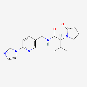 N-[(6-imidazol-1-ylpyridin-3-yl)methyl]-3-methyl-2-(2-oxopyrrolidin-1-yl)butanamide