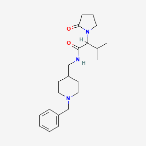 N-[(1-benzylpiperidin-4-yl)methyl]-3-methyl-2-(2-oxopyrrolidin-1-yl)butanamide