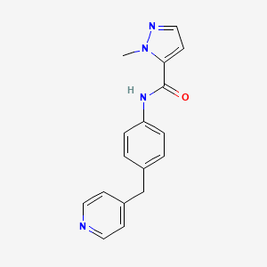 2-methyl-N-[4-(pyridin-4-ylmethyl)phenyl]pyrazole-3-carboxamide