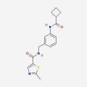 N-[[3-(cyclobutanecarbonylamino)phenyl]methyl]-2-methyl-1,3-thiazole-5-carboxamide