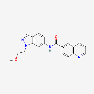 N-[1-(2-methoxyethyl)indazol-6-yl]quinoline-6-carboxamide