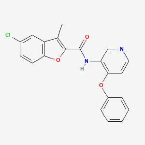 5-chloro-3-methyl-N-(4-phenoxypyridin-3-yl)-1-benzofuran-2-carboxamide