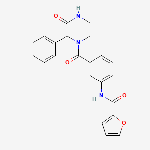 N-[3-(3-oxo-2-phenylpiperazine-1-carbonyl)phenyl]furan-2-carboxamide