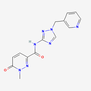 1-methyl-6-oxo-N-[1-(pyridin-3-ylmethyl)-1,2,4-triazol-3-yl]pyridazine-3-carboxamide