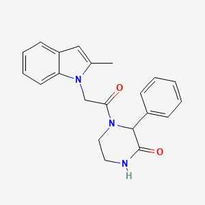 4-[2-(2-Methylindol-1-yl)acetyl]-3-phenylpiperazin-2-one