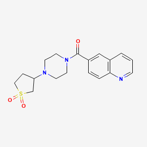 [4-(1,1-Dioxothiolan-3-yl)piperazin-1-yl]-quinolin-6-ylmethanone