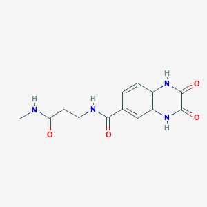 molecular formula C13H14N4O4 B7329395 N-[3-(methylamino)-3-oxopropyl]-2,3-dioxo-1,4-dihydroquinoxaline-6-carboxamide 