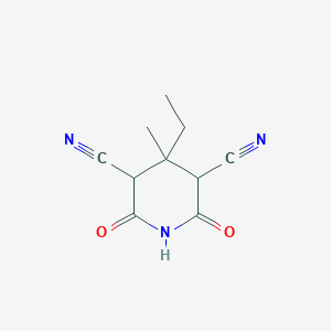 molecular formula C10H11N3O2 B073294 2,4-Dicyano-3-ethyl-3-methylglutarimide CAS No. 1135-62-2
