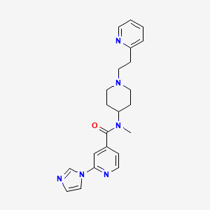 2-imidazol-1-yl-N-methyl-N-[1-(2-pyridin-2-ylethyl)piperidin-4-yl]pyridine-4-carboxamide