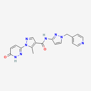 5-methyl-1-(6-oxo-1H-pyridazin-3-yl)-N-[1-(pyridin-4-ylmethyl)pyrazol-3-yl]pyrazole-4-carboxamide