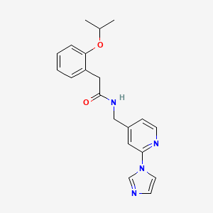 N-[(2-imidazol-1-ylpyridin-4-yl)methyl]-2-(2-propan-2-yloxyphenyl)acetamide