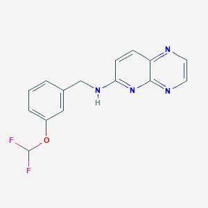 N-[[3-(difluoromethoxy)phenyl]methyl]pyrido[2,3-b]pyrazin-6-amine