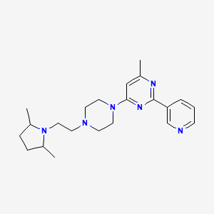 4-[4-[2-(2,5-Dimethylpyrrolidin-1-yl)ethyl]piperazin-1-yl]-6-methyl-2-pyridin-3-ylpyrimidine