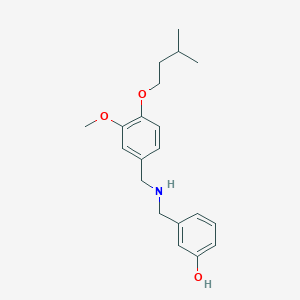 3-[[[3-Methoxy-4-(3-methylbutoxy)phenyl]methylamino]methyl]phenol