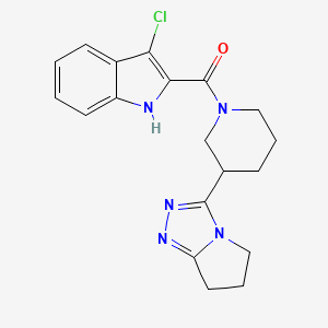 (3-chloro-1H-indol-2-yl)-[3-(6,7-dihydro-5H-pyrrolo[2,1-c][1,2,4]triazol-3-yl)piperidin-1-yl]methanone