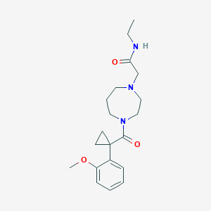 N-ethyl-2-[4-[1-(2-methoxyphenyl)cyclopropanecarbonyl]-1,4-diazepan-1-yl]acetamide