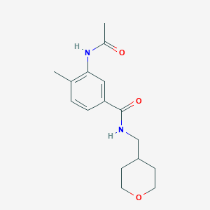 3-acetamido-4-methyl-N-(oxan-4-ylmethyl)benzamide