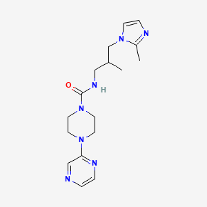 N-[2-methyl-3-(2-methylimidazol-1-yl)propyl]-4-pyrazin-2-ylpiperazine-1-carboxamide