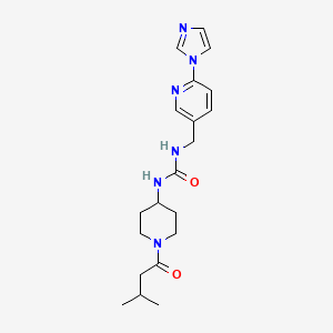 1-[(6-Imidazol-1-ylpyridin-3-yl)methyl]-3-[1-(3-methylbutanoyl)piperidin-4-yl]urea