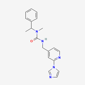 3-[(2-Imidazol-1-ylpyridin-4-yl)methyl]-1-methyl-1-(1-phenylethyl)urea