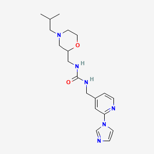 1-[(2-Imidazol-1-ylpyridin-4-yl)methyl]-3-[[4-(2-methylpropyl)morpholin-2-yl]methyl]urea