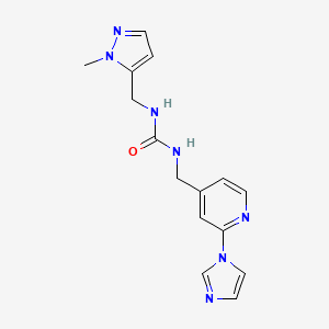 1-[(2-Imidazol-1-ylpyridin-4-yl)methyl]-3-[(2-methylpyrazol-3-yl)methyl]urea