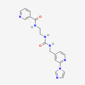 N-[2-[(2-imidazol-1-ylpyridin-4-yl)methylcarbamoylamino]ethyl]pyridine-3-carboxamide