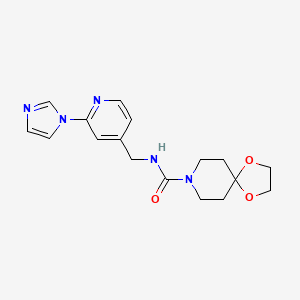 N-[(2-imidazol-1-ylpyridin-4-yl)methyl]-1,4-dioxa-8-azaspiro[4.5]decane-8-carboxamide