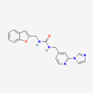 1-(1-Benzofuran-2-ylmethyl)-3-[(2-imidazol-1-ylpyridin-4-yl)methyl]urea