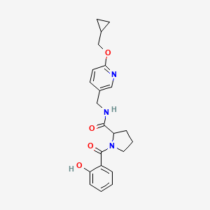 N-[[6-(cyclopropylmethoxy)pyridin-3-yl]methyl]-1-(2-hydroxybenzoyl)pyrrolidine-2-carboxamide