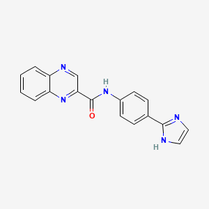 N-[4-(1H-imidazol-2-yl)phenyl]quinoxaline-2-carboxamide