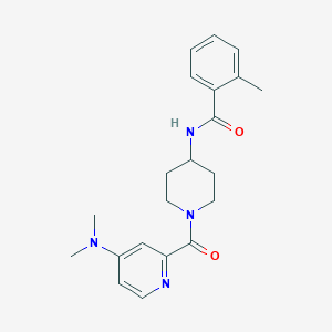 N-[1-[4-(dimethylamino)pyridine-2-carbonyl]piperidin-4-yl]-2-methylbenzamide