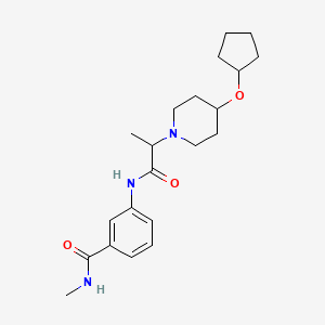 3-[2-(4-cyclopentyloxypiperidin-1-yl)propanoylamino]-N-methylbenzamide