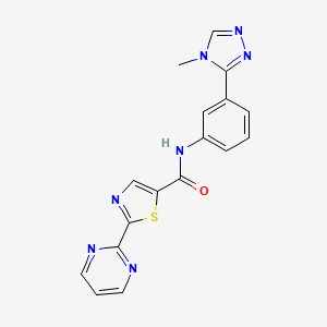 N-[3-(4-methyl-1,2,4-triazol-3-yl)phenyl]-2-pyrimidin-2-yl-1,3-thiazole-5-carboxamide