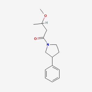 molecular formula C15H21NO2 B7329756 3-Methoxy-1-(3-phenylpyrrolidin-1-yl)butan-1-one 