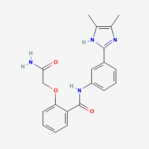 molecular formula C20H20N4O3 B7329791 2-(2-amino-2-oxoethoxy)-N-[3-(4,5-dimethyl-1H-imidazol-2-yl)phenyl]benzamide 