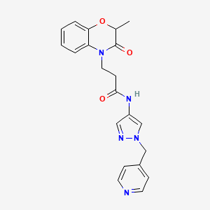 3-(2-methyl-3-oxo-1,4-benzoxazin-4-yl)-N-[1-(pyridin-4-ylmethyl)pyrazol-4-yl]propanamide