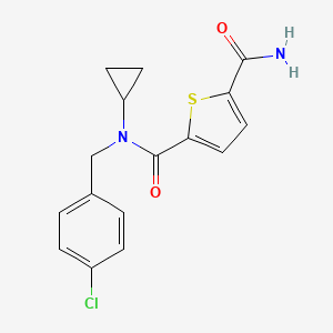 2-N-[(4-chlorophenyl)methyl]-2-N-cyclopropylthiophene-2,5-dicarboxamide