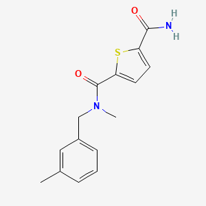 2-N-methyl-2-N-[(3-methylphenyl)methyl]thiophene-2,5-dicarboxamide