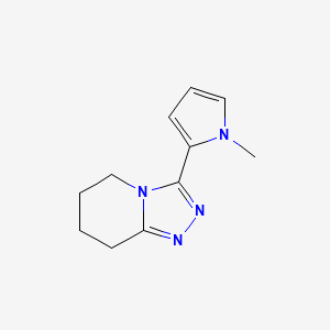 molecular formula C11H14N4 B7329879 3-(1-Methylpyrrol-2-yl)-5,6,7,8-tetrahydro-[1,2,4]triazolo[4,3-a]pyridine 