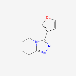 molecular formula C10H11N3O B7329897 3-(Furan-3-yl)-5,6,7,8-tetrahydro-[1,2,4]triazolo[4,3-a]pyridine 