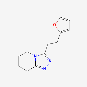 molecular formula C12H15N3O B7329908 3-[2-(Furan-2-yl)ethyl]-5,6,7,8-tetrahydro-[1,2,4]triazolo[4,3-a]pyridine 