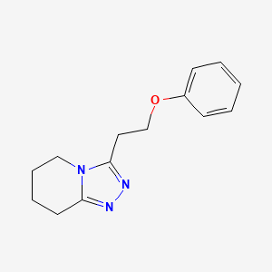 molecular formula C14H17N3O B7329913 3-(2-Phenoxyethyl)-5,6,7,8-tetrahydro-[1,2,4]triazolo[4,3-a]pyridine 