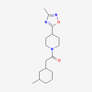 2-(3-Methylcyclohexyl)-1-[4-(3-methyl-1,2,4-oxadiazol-5-yl)piperidin-1-yl]ethanone