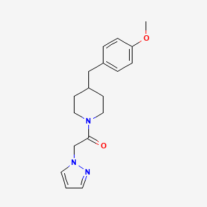 1-[4-[(4-Methoxyphenyl)methyl]piperidin-1-yl]-2-pyrazol-1-ylethanone