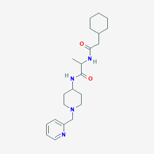 2-[(2-cyclohexylacetyl)amino]-N-[1-(pyridin-2-ylmethyl)piperidin-4-yl]propanamide