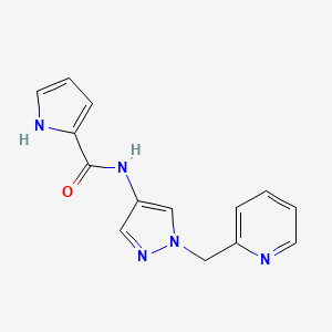 N-[1-(pyridin-2-ylmethyl)pyrazol-4-yl]-1H-pyrrole-2-carboxamide